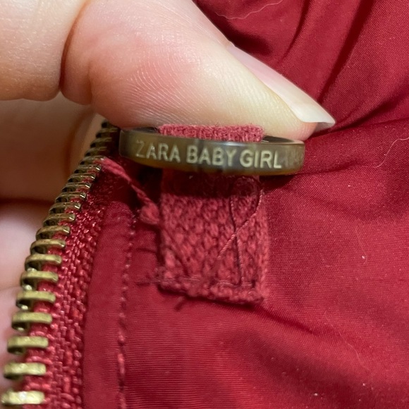 Zara Baby Brick Red Faux Sherpa Hooded Outerwear Jacket size 16/24 months - Picture 8 of 11